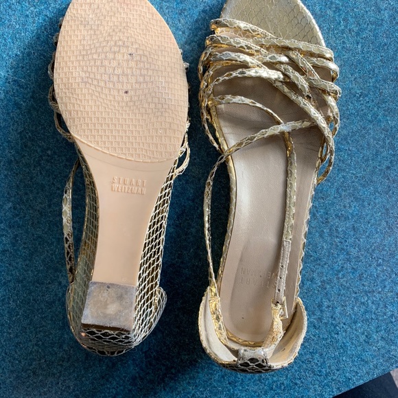Stuart weitzman gold sandals 9.5 - Picture 2 of 5